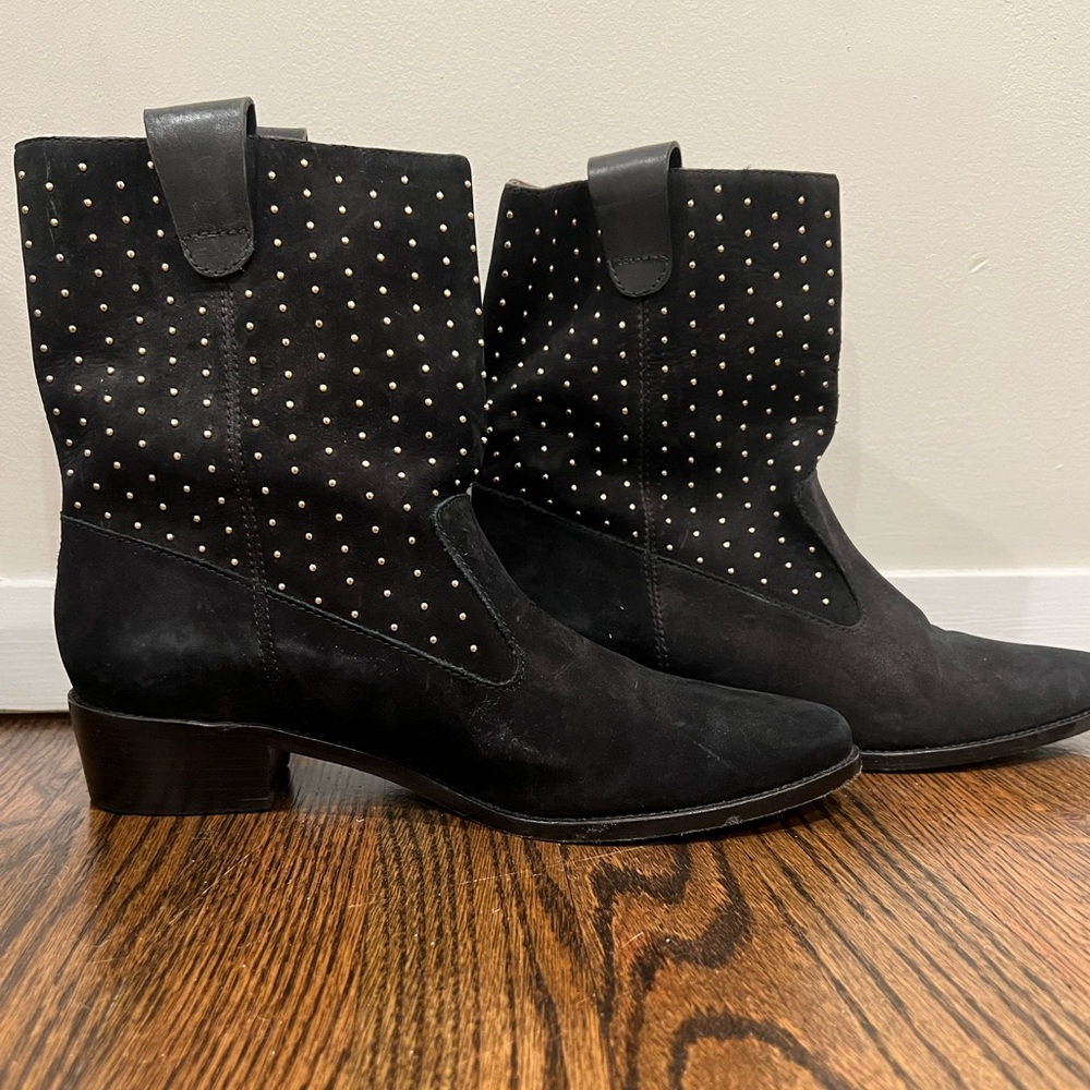 Rebecca Minkoff Suede Leather Studded Booties size 8